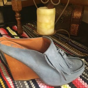 wooden wedge mocassins